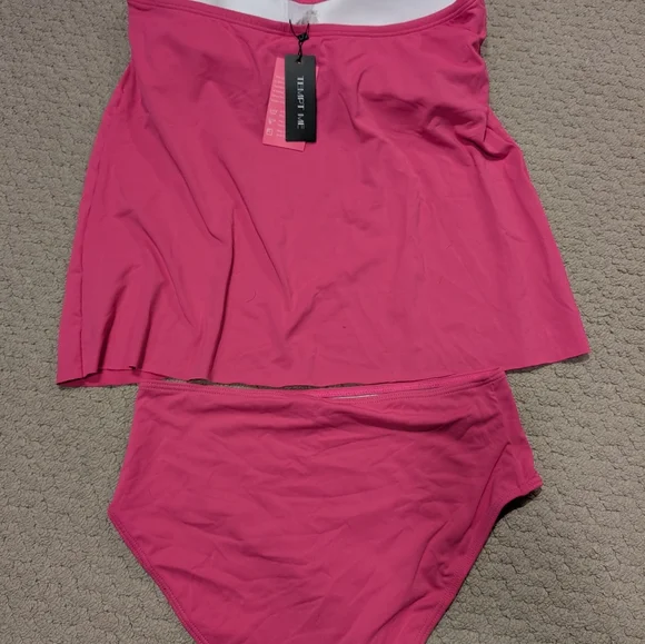 Tempt Me Two Piece Tankini Halter Bandeau Women's Size Medium NWT - Picture 6 of 7